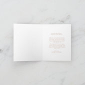 Elegant Terracotta Floral Script Bedankkaart (Binnen)