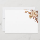 Elegant Terracotta Floral Script Blank Bedankkaart (Achterkant)