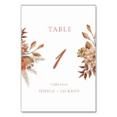 Elegant Terracotta Floral Wedding Kaart (Voorkant)