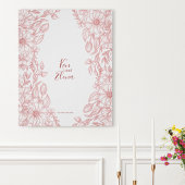 Elegant Terracotta Floral Wedding Poster