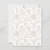 Elegant Terracotta Floral Wedding Rehearsal Dinner Kaart (Achterkant)