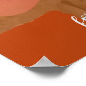 Elegant Terracotta Floral welkom op ons huwelijk Poster (Hoek)