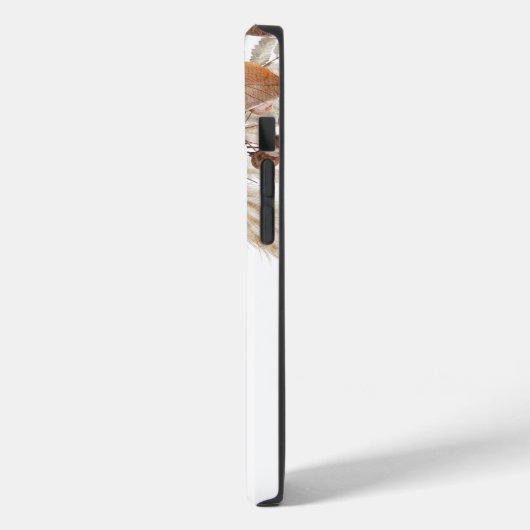 Elegant Terracotta Florals Monogram Initiaal Naam Case-Mate iPhone Case (Achterkant / Links)