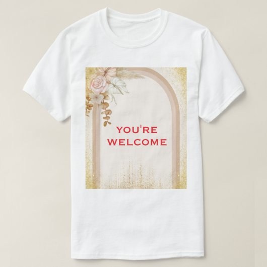 Elegant Terracotta Flower Graphic Tee T-shirt (Design voorkant)