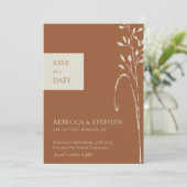 Elegant Terracotta foto slaat de datum op Kaart (Staand voorkant)