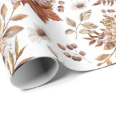 Elegant terracotta herfst bloemverpakkings papier (Rol Hoek)