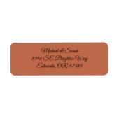 Elegant Terracotta Klei Retouradres Etiket (Voorkant)