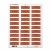 Elegant Terracotta Klei Retouradres Etiket (Full Sheet)