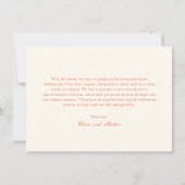 Elegant Terracotta Modern Classic Wedding Bedankkaart (Achterkant)