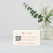 Elegant Terracotta Modern Classic Wedding Informatiekaartje (Staand voorkant)