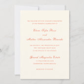 Elegant Terracotta Modern Classic Wedding Kaart (Voorkant)