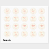 Elegant Terracotta Modern Classic Wedding Ronde Sticker (Vel)