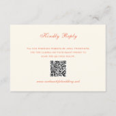 Elegant Terracotta Modern Classic Wedding RSVP Kaartje (Voorkant)