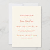 Elegant Terracotta Modern Classic Wedding Save The Date (Voorkant)
