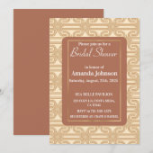 Elegant Terracotta Patterned Vrijgezellenfeest Kaart (Voorkant / Achterkant)