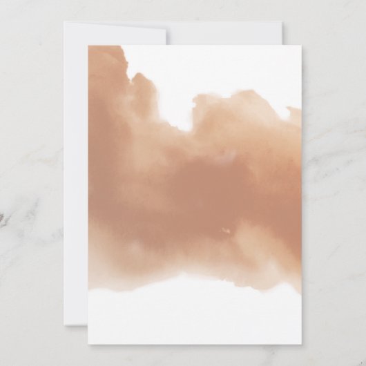 Elegant Terracotta, Peach, Blush Botanical Wedding Kaart (Achterkant)