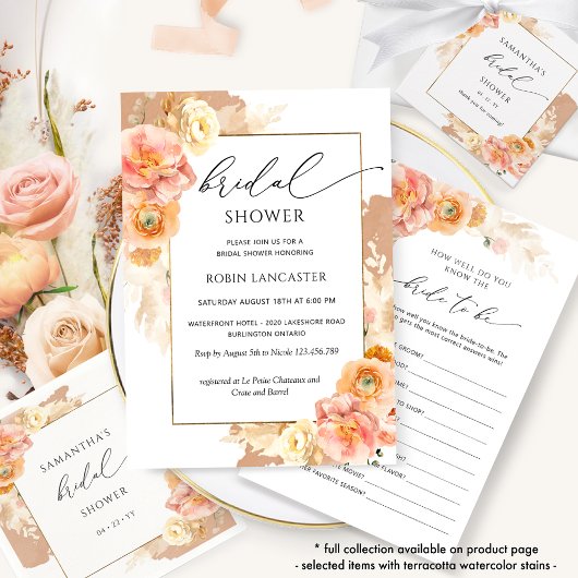 Elegant Terracotta, Peach, Vrijgezellenfeest van C Kaart