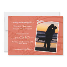 Elegant Terracotta Photo Wedding Save the Date