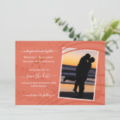 Elegant Terracotta Photo Wedding Save the Date (Staand voorkant)