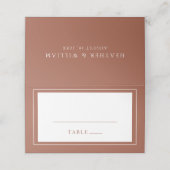 Elegant Terracotta Place Card Plaatskaartje (Buitenkant ongevouwen)
