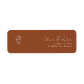 Elegant Terracotta Return Address Labels (Voorkant)