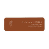Elegant Terracotta Return Address Labels (Voorkant)