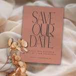 Elegant Terracotta Roos Simple Modern Trendy Photo Save The Date<br><div class="desc">Elegant Terracotta Roos Simple Modern Trendy Photo Save the Date</div>