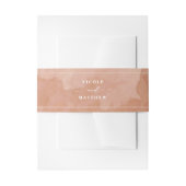 Elegant Terracotta Rust Waterverf, bruiloft Uitnodigingen Wikkel (Voorkant Voorbeeld)