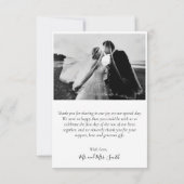 Elegant Terracotta Script 3 Photo Collage Wedding Bedankkaart (Achterkant)