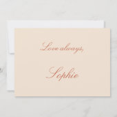 Elegant Terracotta Script Bridesmaid Voorstel Kaart (Achterkant)