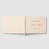 Elegant Terracotta Script Bruiloft Gastenboek (Volledig)