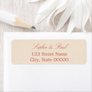 Elegant Terracotta Script Return Address Label