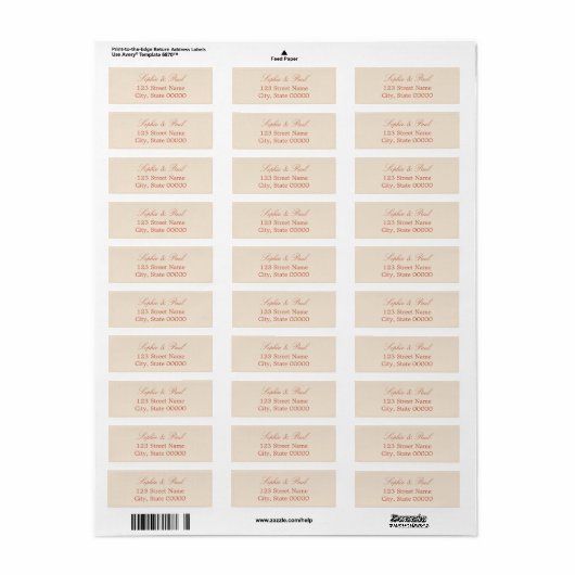 Elegant Terracotta Script Return Address Label (Full Sheet)