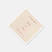 Elegant Terracotta Script Wedding Napkins Servet (Hoek)