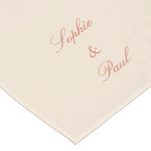 Elegant Terracotta Script Wedding Table Runner Korte Tafelloper (Hoek)