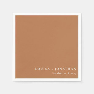 Elegant Terracotta Trendy Minimal Custom Servet