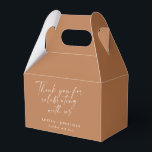 Elegant Terracotta Trendy Script Custom Hartelijk  Bedankdoosjes<br><div class="desc">Elegant Terracotta Trendy Script Custom Hartelijk dank voor het promotievak</div>