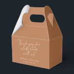 Elegant Terracotta Trendy Script Custom Hartelijk  Bedankdoosjes<br><div class="desc">Elegant Terracotta Trendy Script Custom Hartelijk dank voor het promotievak</div>