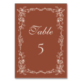 Elegant Terracotta Vintage Wedding Kaart (Voorkant)