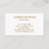 Elegant Terracotta Watercolor Abstract Modern Visitekaartje (Achterkant)