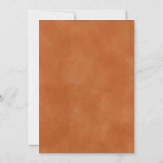 Elegant Terracotta Waterverf Minimalist Wedding Kaart (Achterkant)