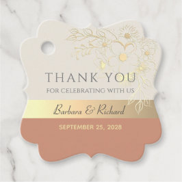 Elegant Terracotta Wedding Bedankt Bedankjes Labels