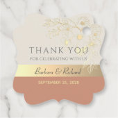 Elegant Terracotta Wedding Bedankt Bedankjes Labels (Achterkant)