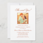 Elegant Terracotta Wedding Engagement Party Kaart (Voorkant)