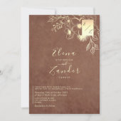 Elegant Terracotta Wedding Invitation Kaart (Voorkant)
