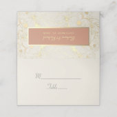 Elegant Terracotta Wedding Place Card Plaatskaartje (Buitenkant ongevouwen)