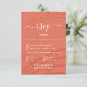 Elegant Terracotta Wedding RSVP-kaart RSVP Kaartje (Staand voorkant)