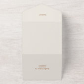 Elegant Terracotta Whimsical Wedding All In One Uitnodiging (Buitenkant)