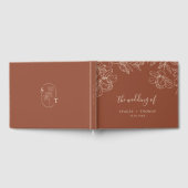 Elegant Terracotta Whimsical Wedding Gastenboek (Volledig)