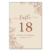 Elegant Terracotta Whimsical Wedding Kaart (Voorkant)